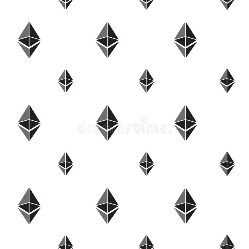 Άνευ ραφής υπόβαθρο σχεδίων με τα σημάδια ethereum απεικόνιση αποθεμάτων Άνευ ραφής υπόβαθρο σχεδίων με τα σημάδια ethereum απεικόνιση αποθεμάτων