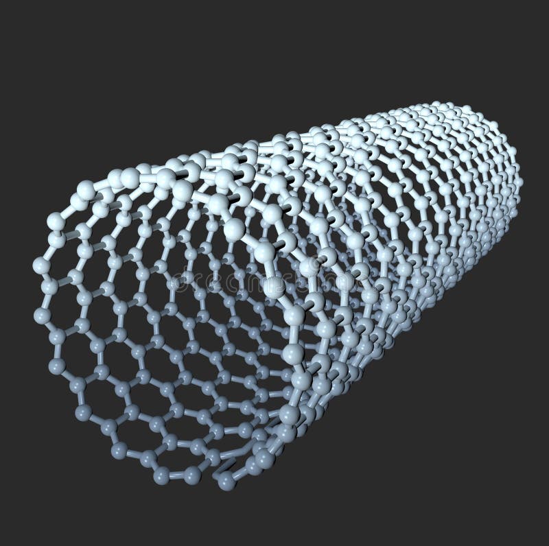 Illustration of Nanotechnology scene, Carbon Nanotube computer artwork. Illustration of Nanotechnology scene, Carbon Nanotube computer artwork