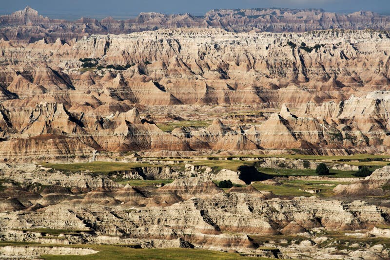 Άποψη από το εθνικό πάρκο Badlands στη νότια Ντακότα στοκ φωτογραφία