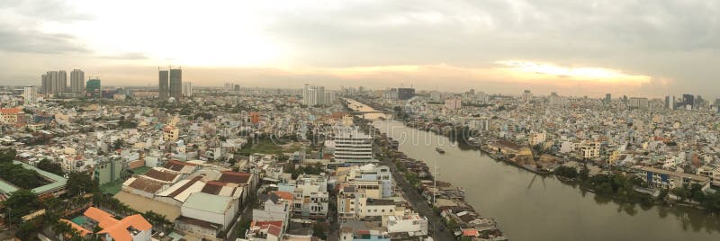 Άποψη πανοράματος Saigon, Βιετνάμ στοκ φωτογραφία Άποψη πανοράματος Saigon, Βιετνάμ στοκ φωτογραφία