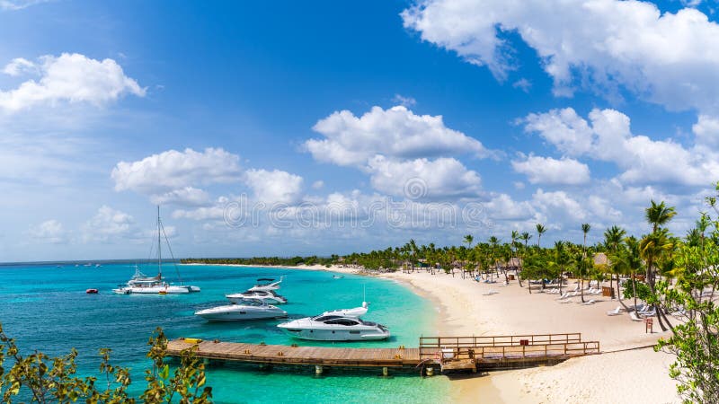 Panorama View of Harbor at Catalina Island in Dominican Republic. Panorama View of Harbor at Catalina Island in Dominican Republic.