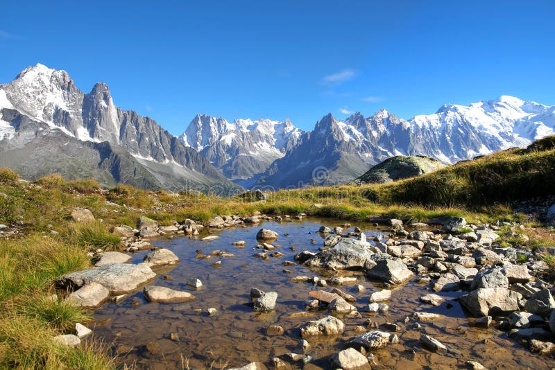 Mont Blanc, Γαλλία στοκ εικόνες