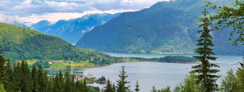 The Sognefjord or Sognefjorden, nicknamed the King of the Fjords, is the largest and deepest fjord in Norway. Located in Vestland county in Western Norway, it stretches 205 kilometres 127 mi inland from the ocean to the small village of Skjolden in the municipality of Luster. The Sognefjord or Sognefjorden, nicknamed the King of the Fjords, is the largest and deepest fjord in Norway. Located in Vestland county in Western Norway, it stretches 205 kilometres 127 mi inland from the ocean to the small village of Skjolden in the municipality of Luster.