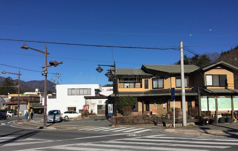 Άποψη της πόλης Kawaguchi, κοντινό υποστήριγμα Φούτζι