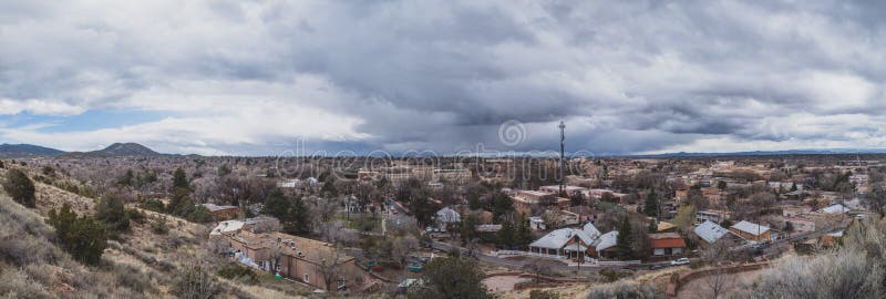 View of downtown Santa Fe from Prince Park in Santa Fe, New Mexico, USA. View of downtown Santa Fe from Prince Park in Santa Fe, New Mexico, USA