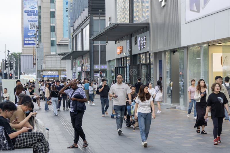 Άποψη του Huaqiangbei στην Σενζέν Κίνα στοκ φωτογραφίες