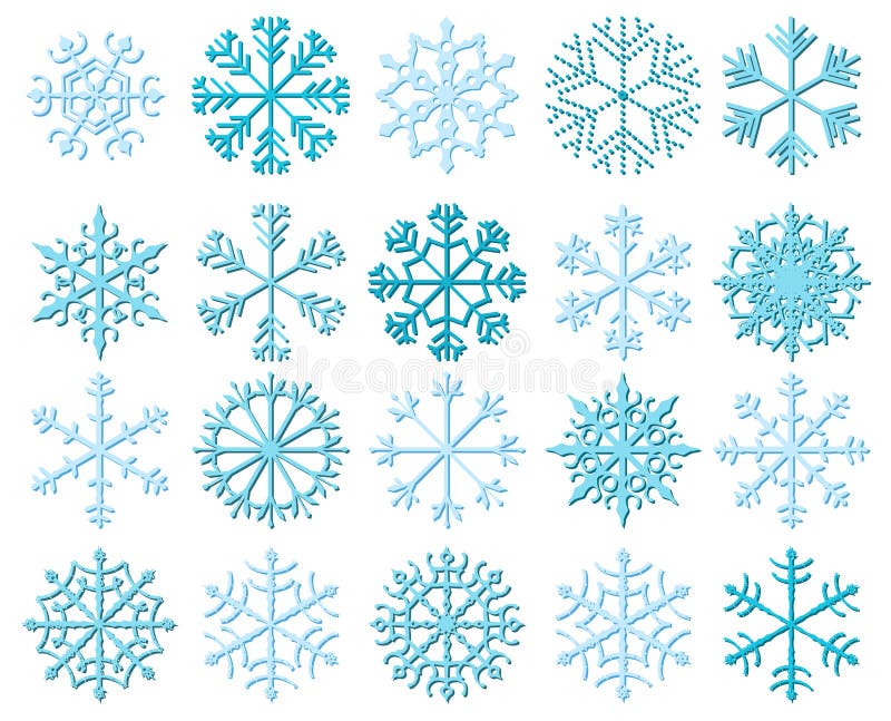 Άσπρα διανυσματικά snowflakes με τις σκιές απεικόνιση αποθεμάτων Άσπρα διανυσματικά snowflakes με τις σκιές απεικόνιση αποθεμάτων
