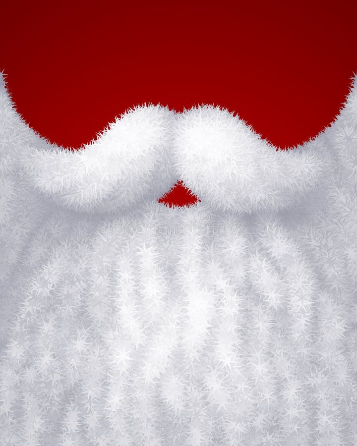 Closeup white Santa beard on red background. Eps8. RGB Global colors. Closeup white Santa beard on red background. Eps8. RGB Global colors