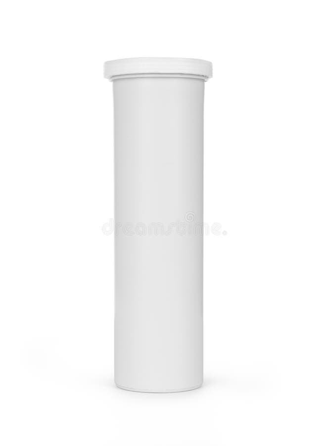 White medical container on white background. White medical container on white background