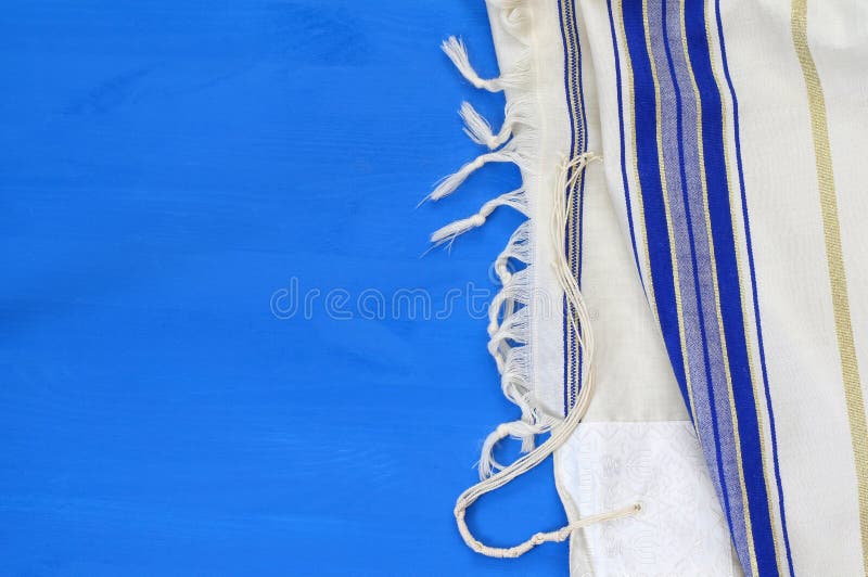 Άσπρο σάλι προσευχής - Tallit, εβραϊκό θρησκευτικό σύμβολο στοκ εικόνα Άσπρο σάλι προσευχής - Tallit, εβραϊκό θρησκευτικό σύμβολο στοκ εικόνα