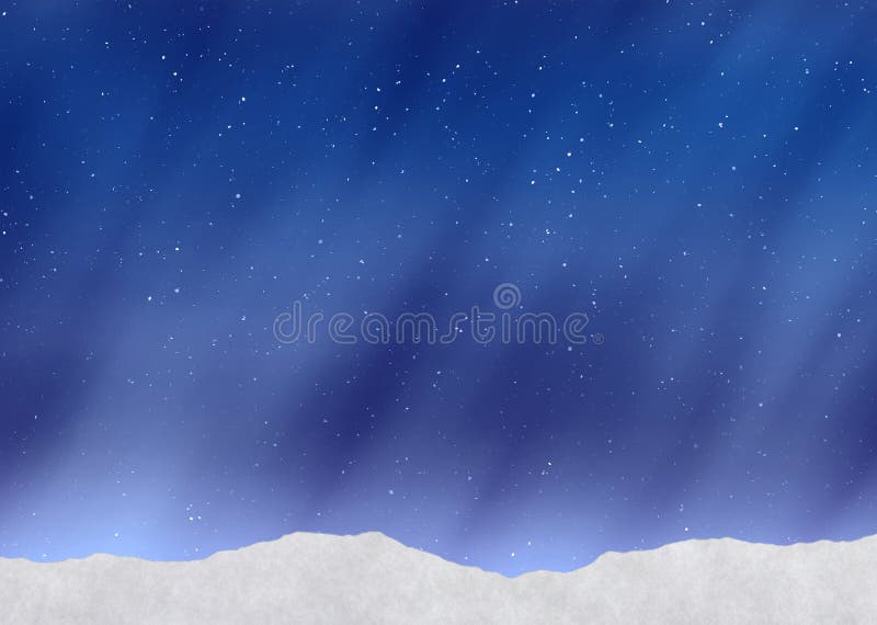 White ice on north night snowfall sky background. White ice on north night snowfall sky background