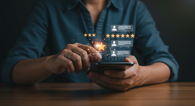 Άτομο που αλληλεπιδρά με smartphone και φοράει σκούρο μπλε πουκάμισο. Κινητή ψηφιακή τεχνολογία διανυσματική απεικόνιση
