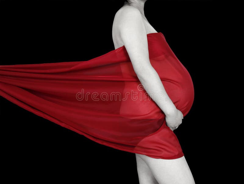 Belly Of A Pregnant Woman, Nine Months Pregnant. Belly Of A Pregnant Woman, Nine Months Pregnant