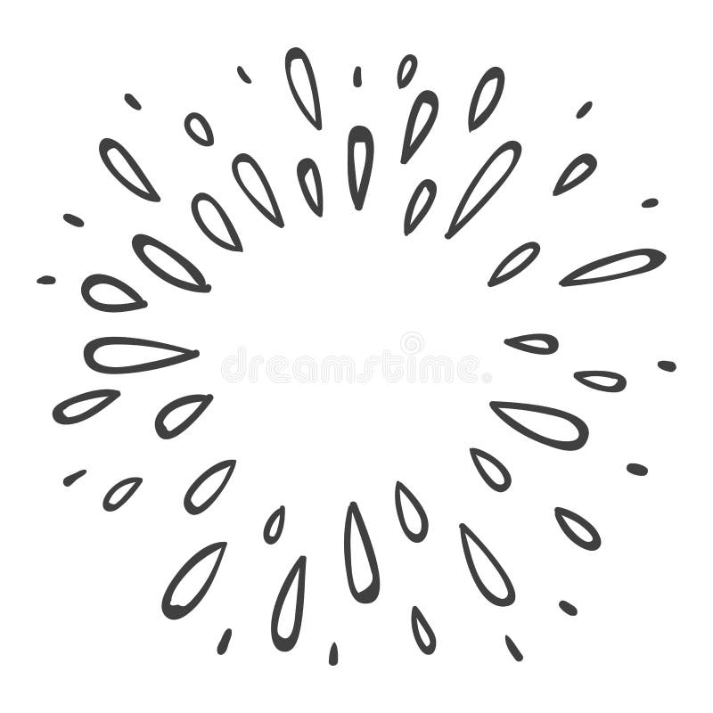 Έκρηξη ή αστέρι νερού που εκρήγνυται doodle απεικόνιση αποθεμάτων Έκρηξη ή αστέρι νερού που εκρήγνυται doodle απεικόνιση αποθεμάτων