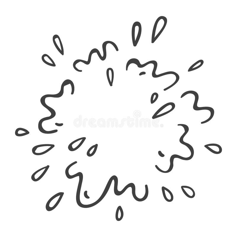 Έκρηξη ή αστέρι νερού που εκρήγνυται doodle διανυσματική απεικόνιση Έκρηξη ή αστέρι νερού που εκρήγνυται doodle διανυσματική απεικόνιση
