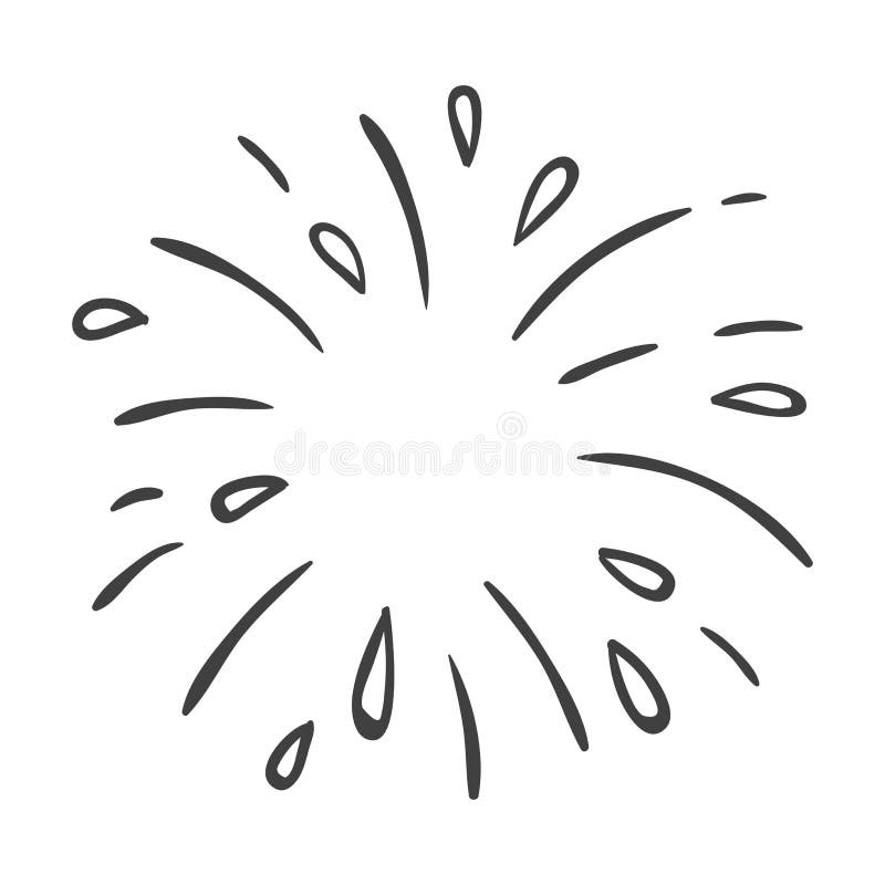 Έκρηξη ή αστέρι νερού που εκρήγνυται doodle ελεύθερη απεικόνιση δικαιώματος Έκρηξη ή αστέρι νερού που εκρήγνυται doodle ελεύθερη απεικόνιση δικαιώματος