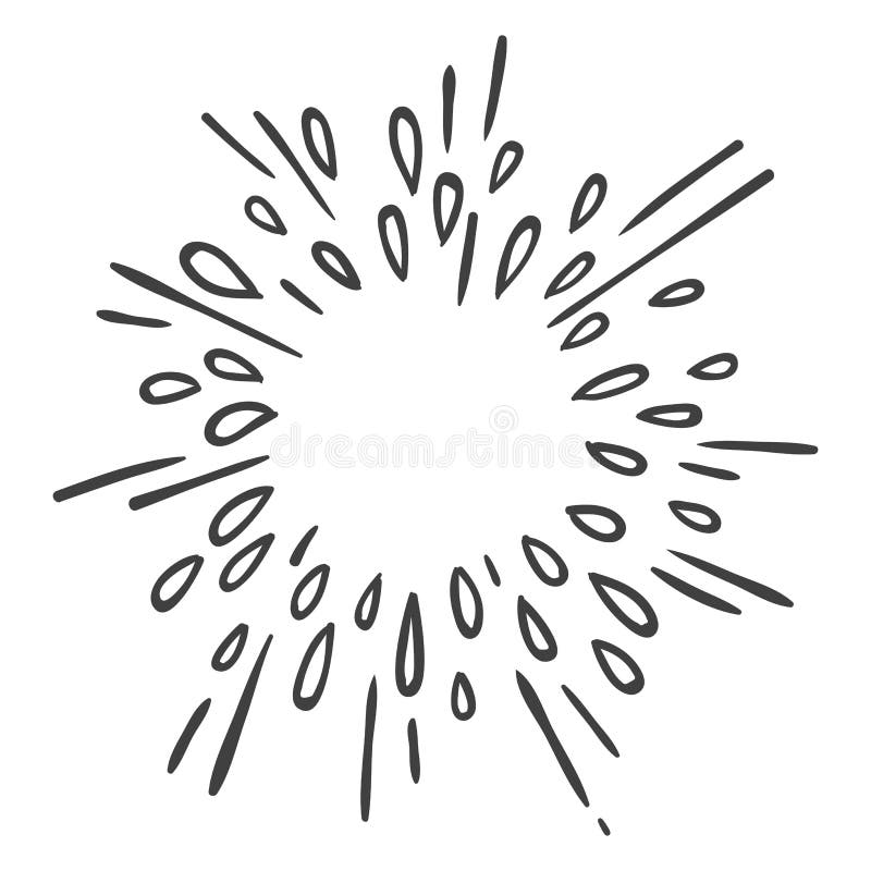 Έκρηξη ή αστέρι νερού που εκρήγνυται doodle απεικόνιση αποθεμάτων Έκρηξη ή αστέρι νερού που εκρήγνυται doodle απεικόνιση αποθεμάτων