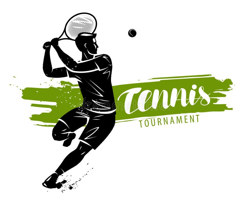 Tennis banner. Sport concept, vector illustration isolated on white background. Tennis banner. Sport concept, vector illustration isolated on white background