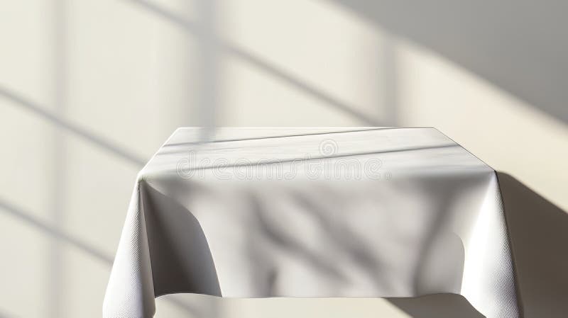 ένα απομονωμένο λευκό φόντο αναδεικνύει ένα τραπεζομάντηλο από πάνω του. στοκ φωτογραφία με δικαίωμα ελεύθερης χρήσης
