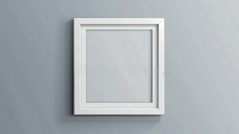 ένα κενό πλαίσιο εικόνας απομονωμένο σε ουδέτερο φόντο. φωτογραφική ρεαλιστική εικόνα με λευκό τετράγωνο στοκ εικόνα