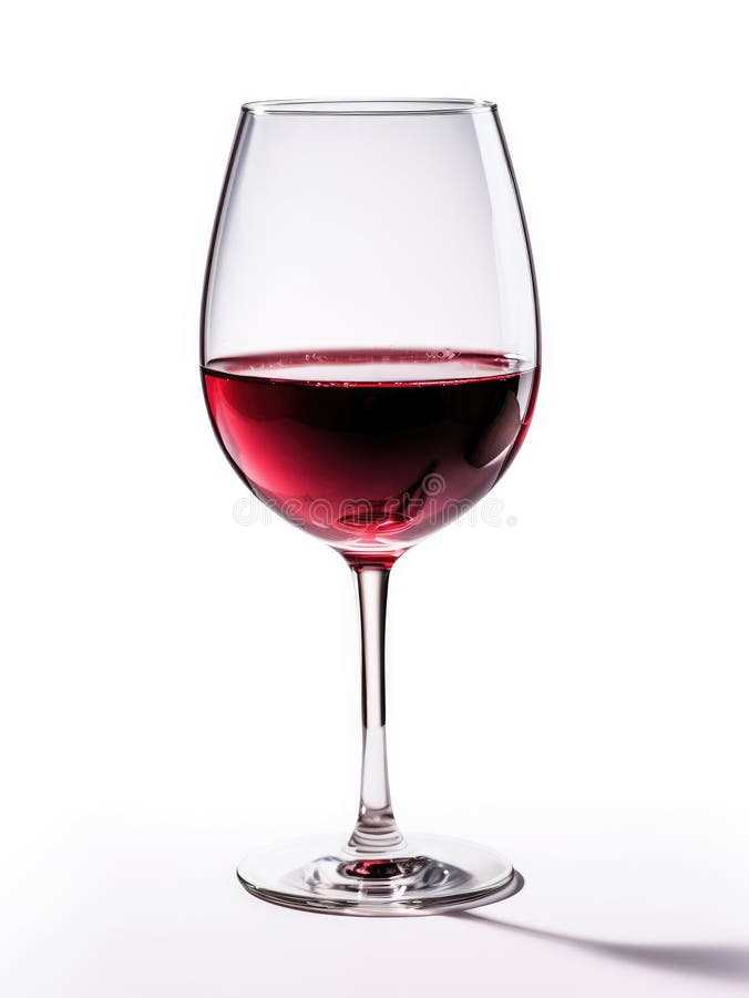 ένα ποτήρι κρασί malbec αργεντινής σε λευκό φόντο