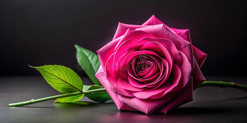 ένα συναρπαστικό κλείσιμο ενός λεπτού ροζ χαρτιού ανύψωσε λεπτομερή πέταλα και φύλλα σε φωτογράφηση με χαμηλό φως ελεύθερη απεικόνιση δικαιώματος