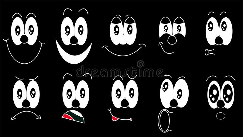 Ένα σύνολο emoji, ένα σύνολο συγκινήσεων των αστείων προσώπων με τις διαφορετικές συγκινήσεις, χαρά, θλίψη, φόβος, έκπληξη, χαμόγ διανυσματική απεικόνιση Ένα σύνολο emoji, ένα σύνολο συγκινήσεων των αστείων προσώπων με τις διαφορετικές συγκινήσεις, χαρά, θλίψη, φόβος, έκπληξη, χαμόγ διανυσματική απεικόνιση