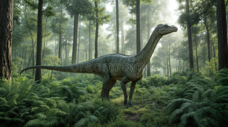Ένας ζωντανός Silvisaurus δεινόσαυρος απεικόνιση αποθεμάτων