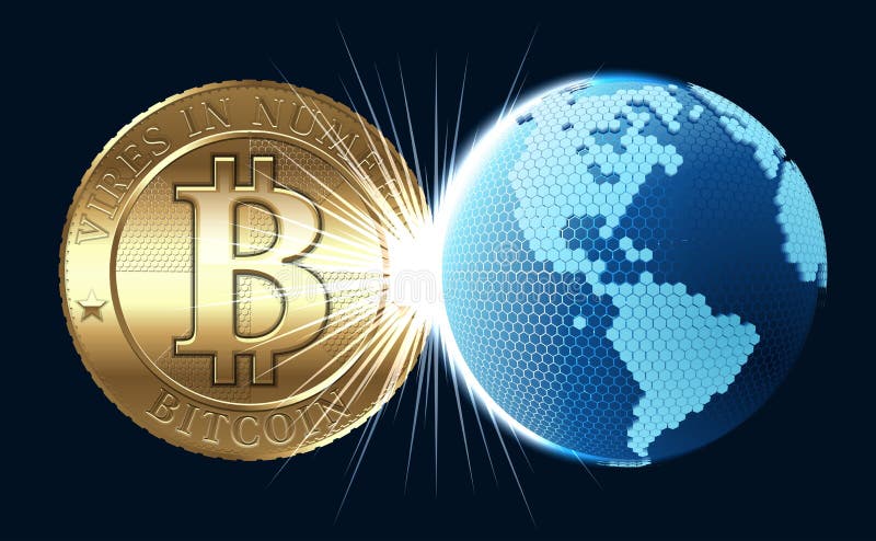 Έννοια Bitcoin διανυσματική απεικόνιση