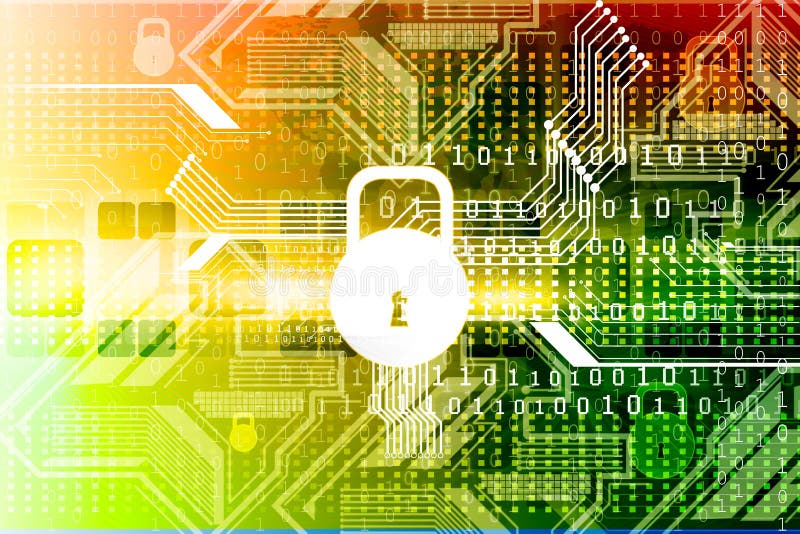 Έννοια ασφάλειας Cyber απεικόνιση αποθεμάτων Έννοια ασφάλειας Cyber απεικόνιση αποθεμάτων