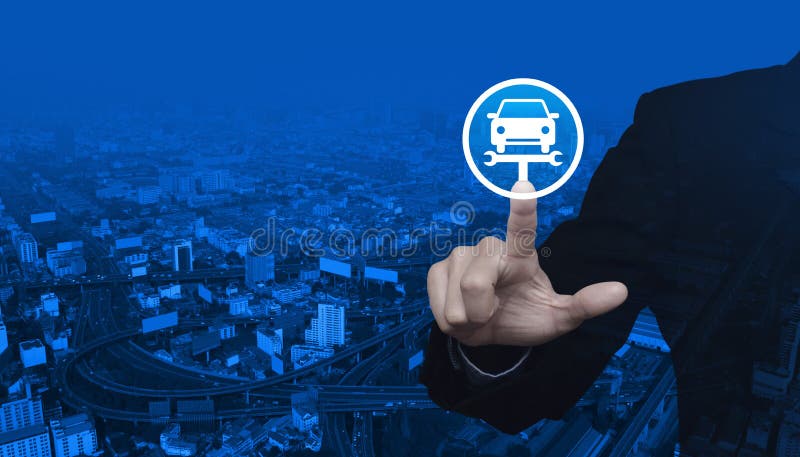 Έννοια αυτοκινήτων επιχειρησιακής επισκευής στοκ εικόνα