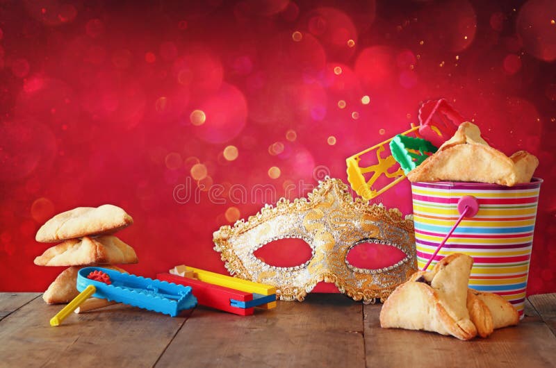 Έννοια εορτασμού Purim (εβραϊκές διακοπές καρναβαλιού) Εκλεκτική εστίαση στοκ φωτογραφίες με δικαίωμα ελεύθερης χρήσης
