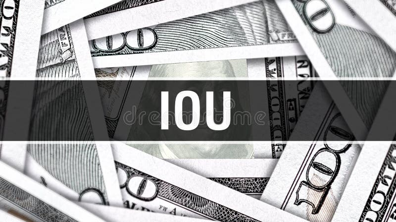 IOU Closeup Concept. American Dollars Cash Money,3D rendering. IOU at Dollar Banknote. Financial USA money banknote Commercial money investment profit concept. IOU Closeup Concept. American Dollars Cash Money,3D rendering. IOU at Dollar Banknote. Financial USA money banknote Commercial money investment profit concept