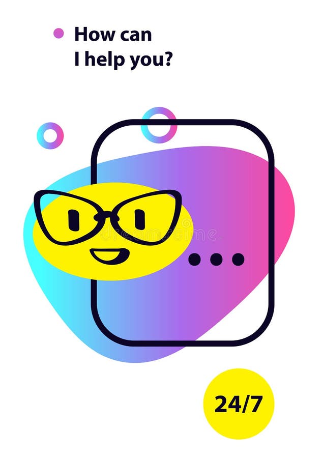 Έννοια του του προσώπου ειδώλου chatbot Επικεφαλής ρομπότ σκίτσων Συνομιλία BOT διανυσματική απεικόνιση