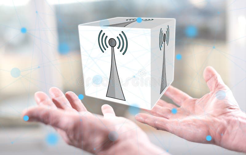Έννοια του σήματος wifi στοκ φωτογραφίες