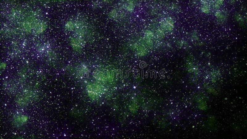 έντονος έναστρος νυχτερινός ουρανός εντυπωσιακή εμφάνιση πράσινων και μοβ αστέρων