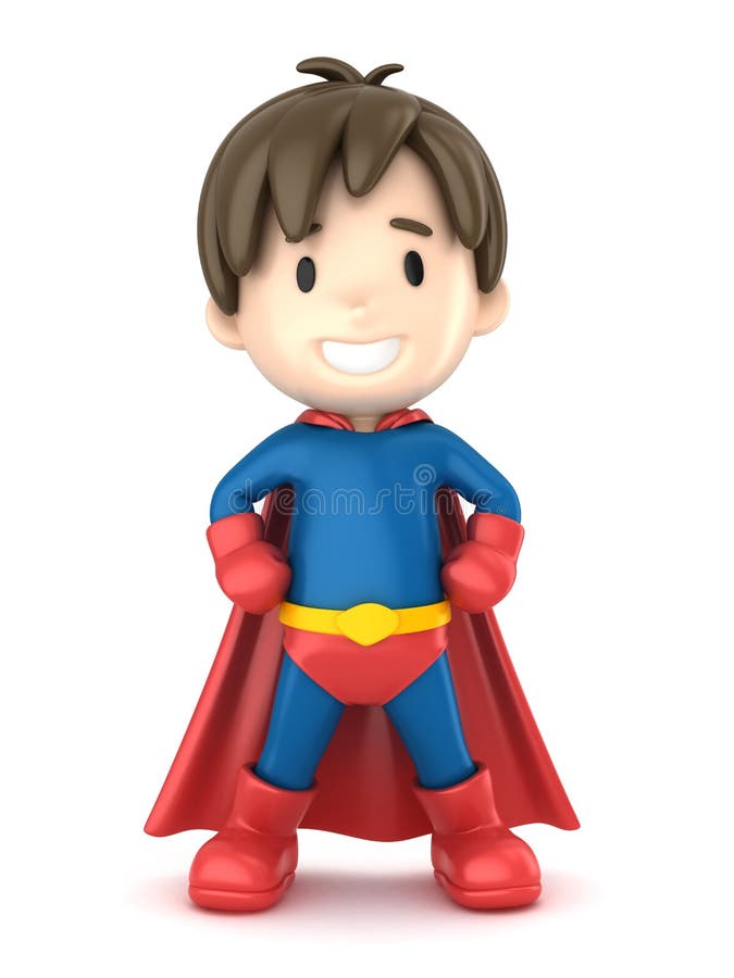 3d render of a superhero boy. 3d render of a superhero boy