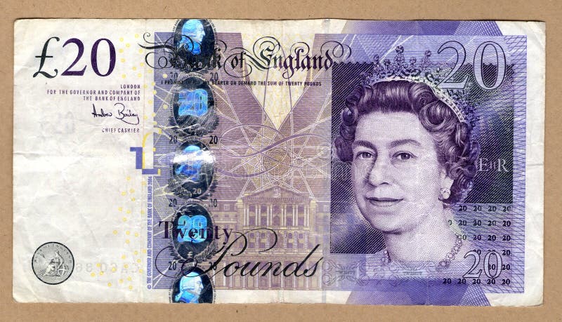 An englishbank twenty pound note. An englishbank twenty pound note