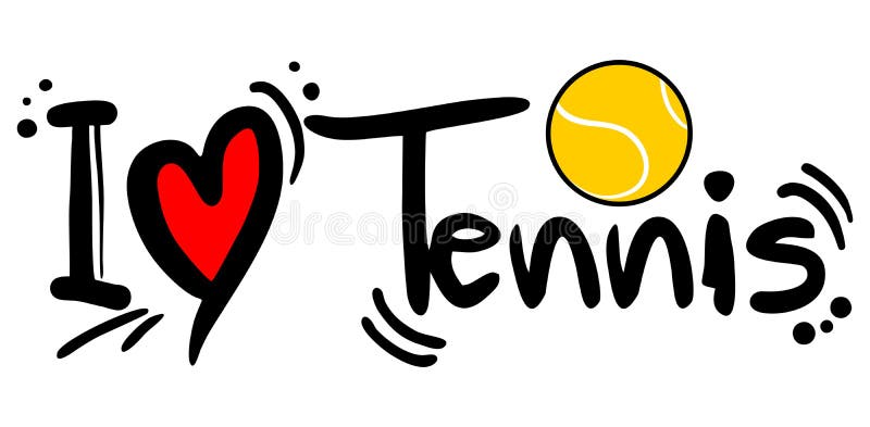 Creative design of tennis love. Creative design of tennis love