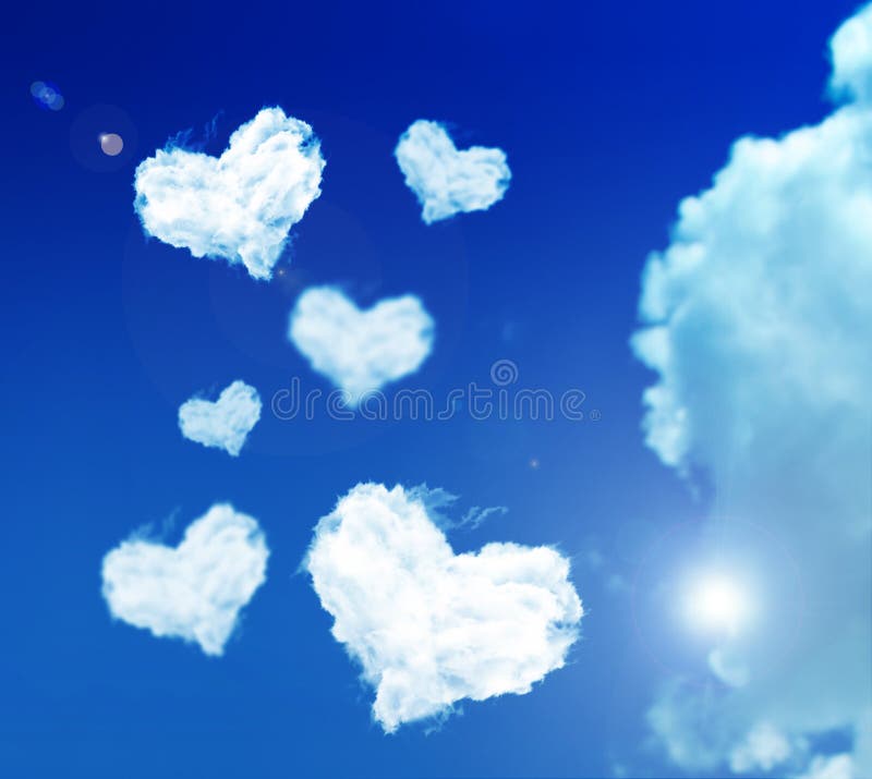 Love cloud on the summerly sky. Love cloud on the summerly sky