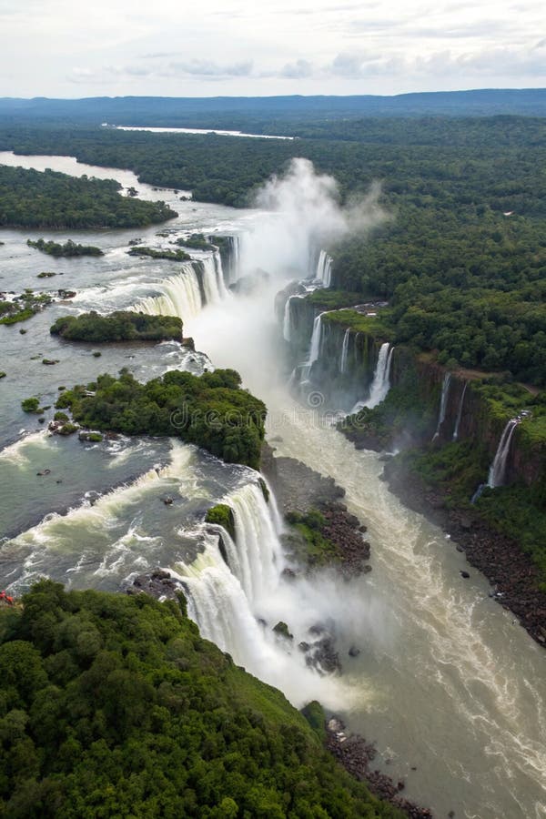 Αεροφωτογραφία του Iguazu Fall απεικόνιση αποθεμάτων