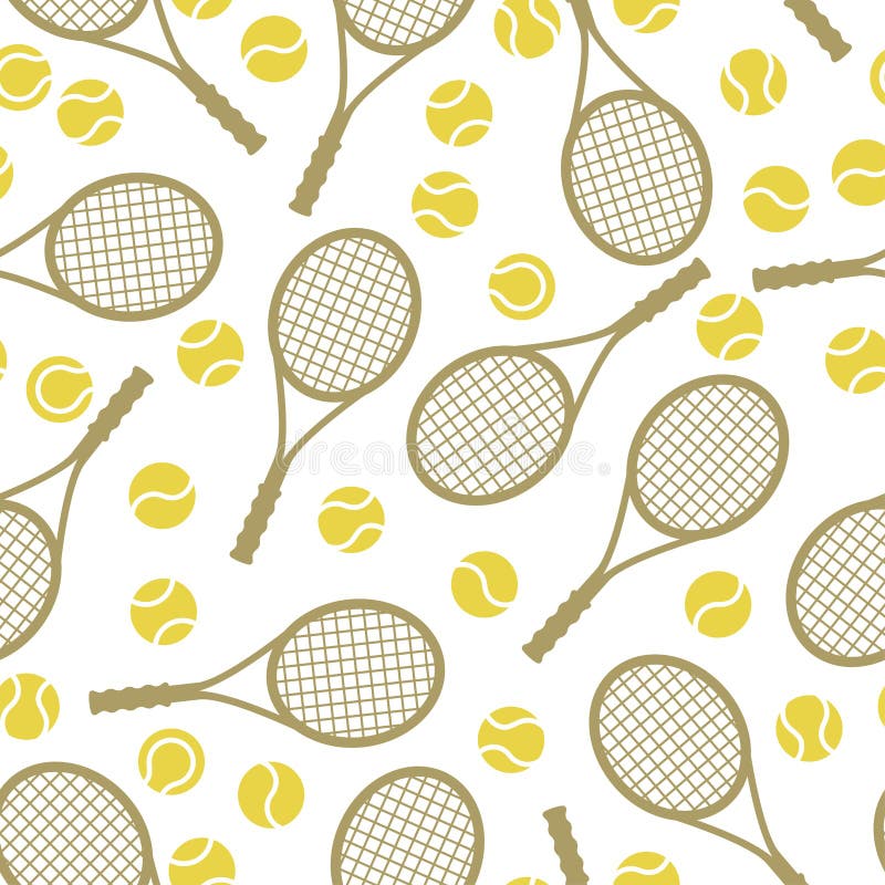 Sports seamless pattern with tennis icons in flat design style. Sports seamless pattern with tennis icons in flat design style.