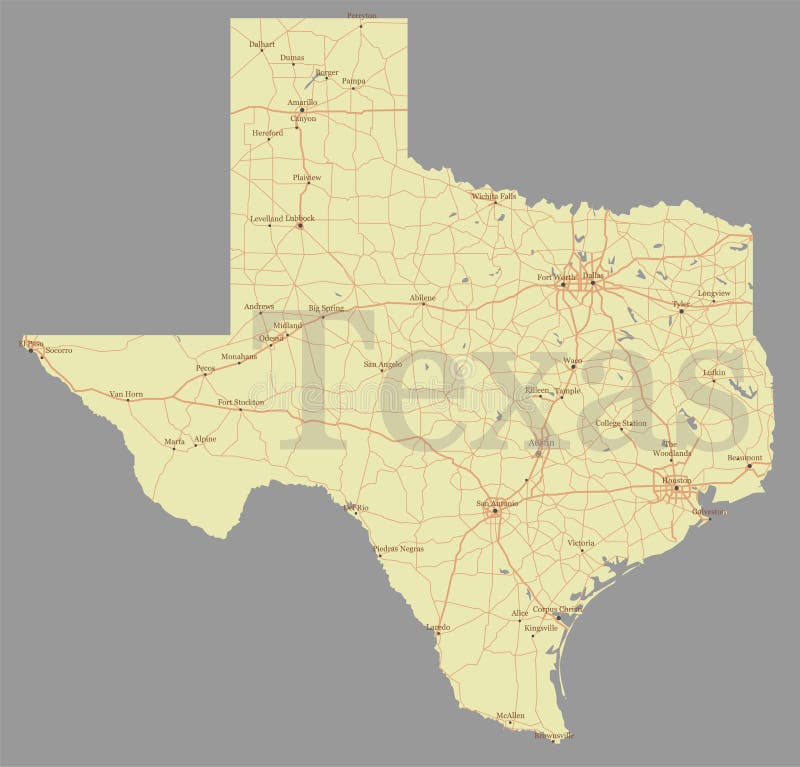 Texas accurate vector exact detailed State Map with Community Assistance and Activates Icons Original pastel Illustration. United States of America. Texas accurate vector exact detailed State Map with Community Assistance and Activates Icons Original pastel Illustration. United States of America