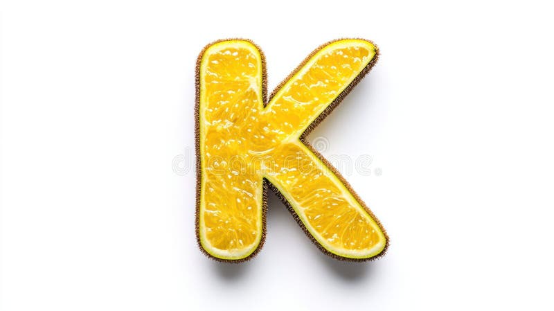 αλφάβητο kiwi και λεμονιών k και l από φρούτα και λαχανικά απομονωμένα σε λευκό φόντο ελεύθερη απεικόνιση δικαιώματος