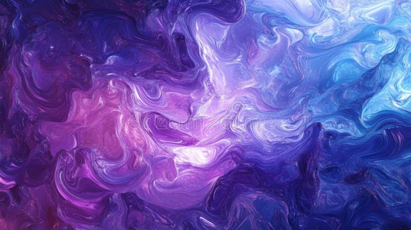 Αμεθυστικός μοβ και μπλε χρώματος Cerulean Abstract καμβάς με ζωντανές στροβιλίσεις. Βυθίζεται σε αυτόν τον ζωντανό αφηρημένο καμβά που διαθέτει πλούσια αμεθυστική πορφυρή και κυανή δίνες. Εντυπωσιακή οπτική εμπειρία της υγρής τέχνης και της αρμονίας χρωμάτων