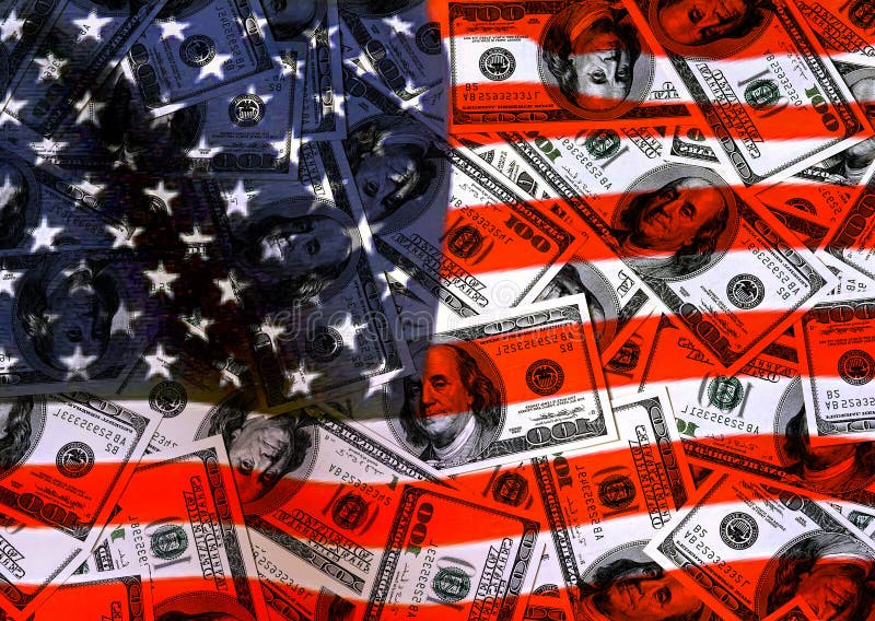 Currency american dollars, background American Flag, for designer. Currency american dollars, background American Flag, for designer