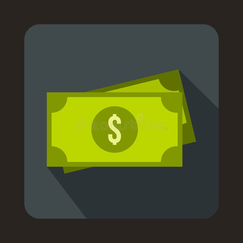 American dollars icon in flat style with long shadow. Finance symbol. American dollars icon in flat style with long shadow. Finance symbol