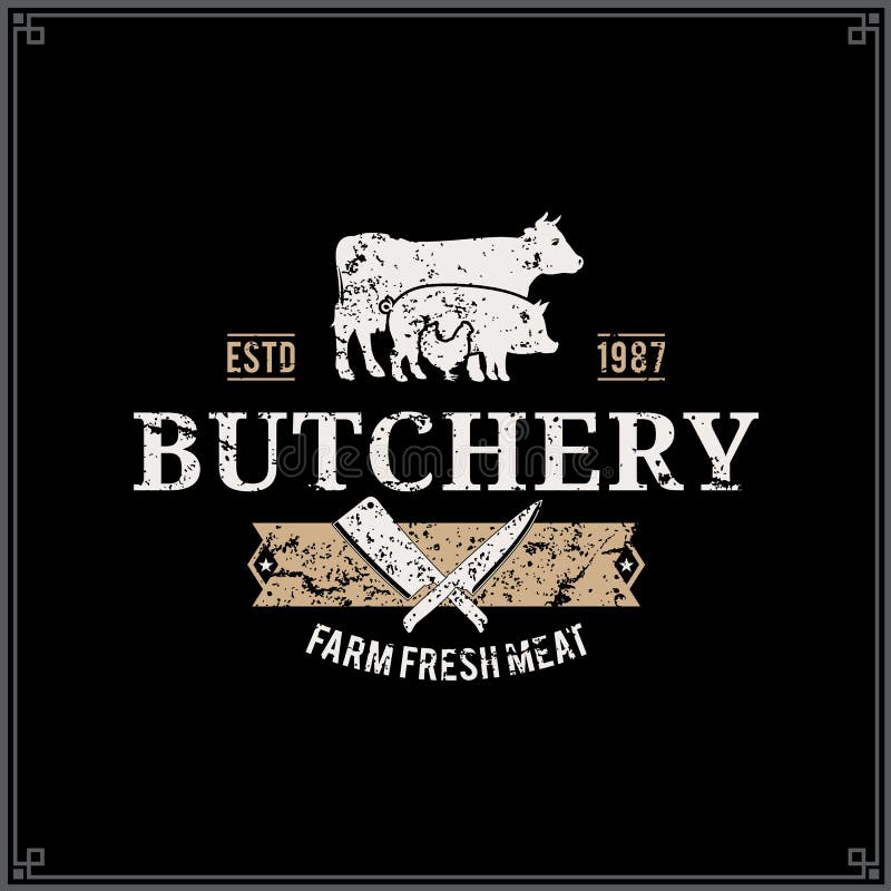 Vintage butchery label template. Can be used for menu, advertisement, banner, placard etc. Vintage butchery label template. Can be used for menu, advertisement, banner, placard etc.