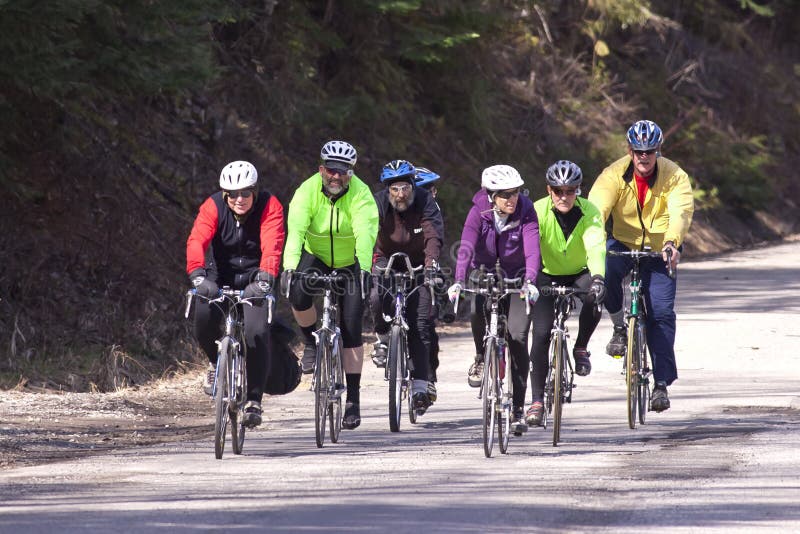 04/12/2011-Hauser Lake, Idaho. A group of bicyclists out for a ride in Hauser Lake, Idaho. 04/12/2011-Hauser Lake, Idaho. A group of bicyclists out for a ride in Hauser Lake, Idaho.