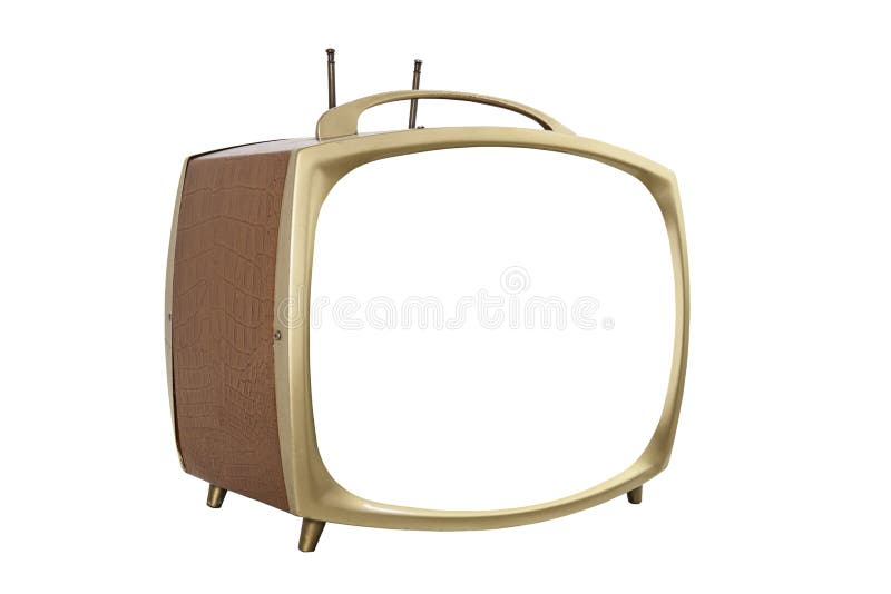 Retro 1950s portable television with cut out screen. Retro 1950s portable television with cut out screen.